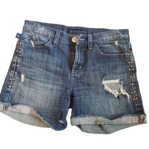 Rock & Republic‎ Distressed Denim Jean Shorts Rivets Pockets 6